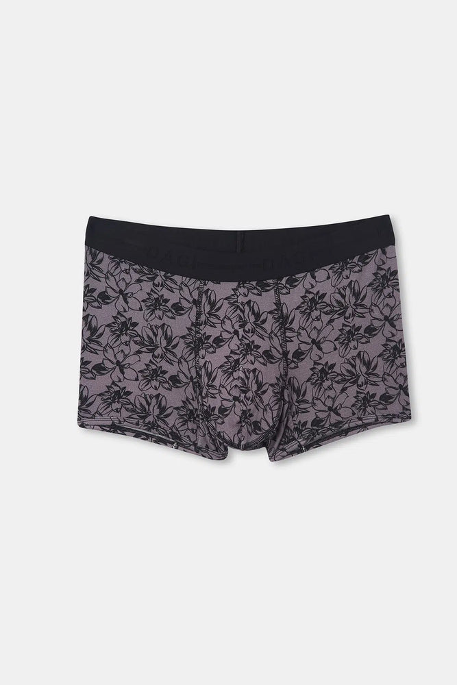 Gri D-Men Desenli Compact Penye Boxer