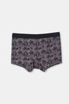 Gri D-Men Desenli Compact Penye Boxer