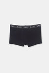 Siyah D-Men Saks Spor Micro Modal Boxer