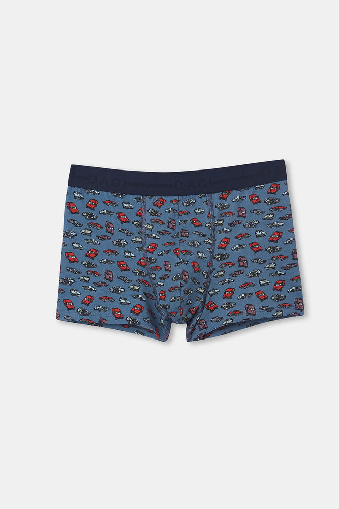 Yeşil D-Men Desenli Compact Penye Boxer