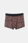 Bordo D-Men Desenli Penye Boxer