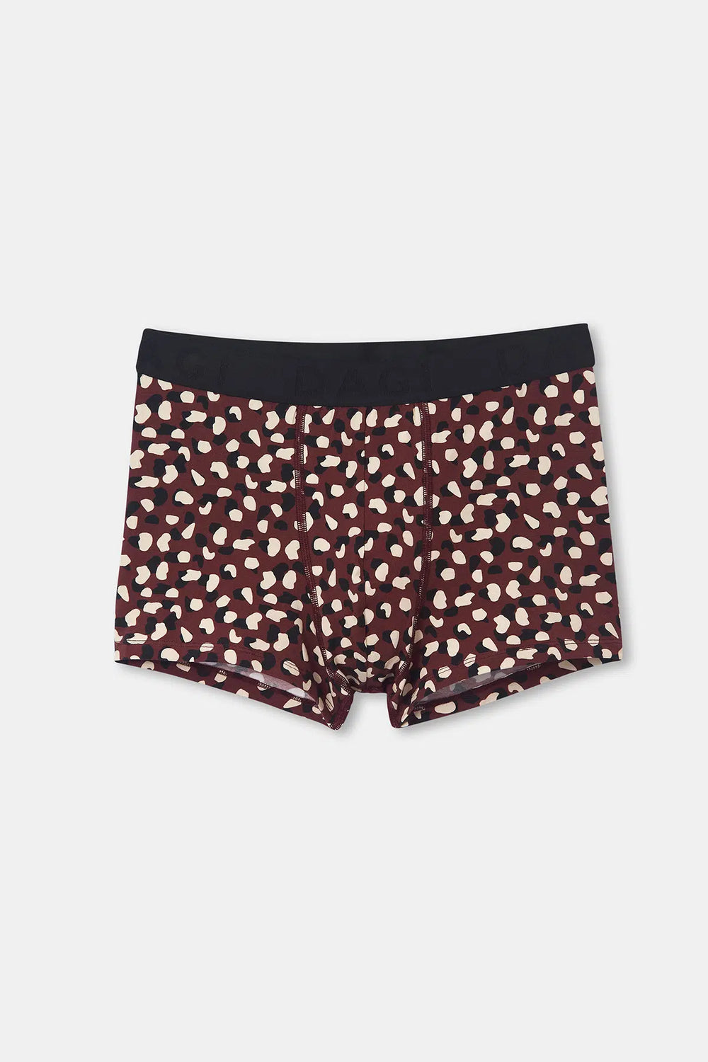 Bordo D-Men Desenli Penye Boxer