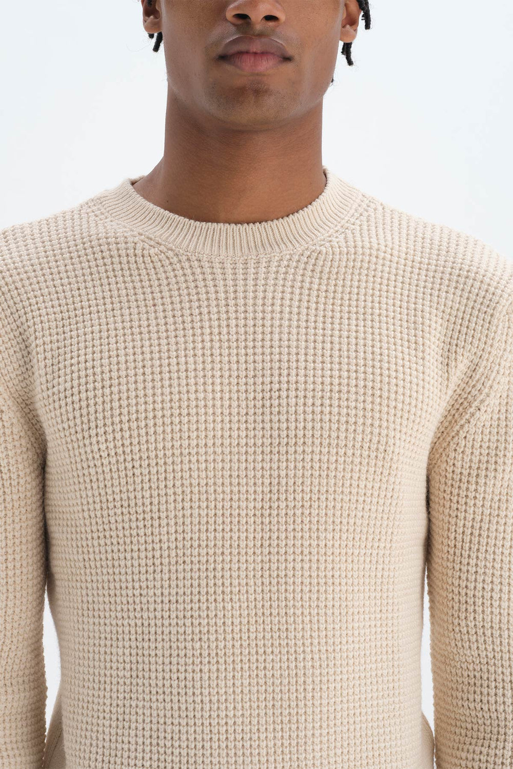 Bej Akrilik Triko Sweatshirt