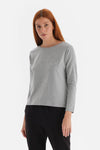 Gri Uzun Kol T-Shirt