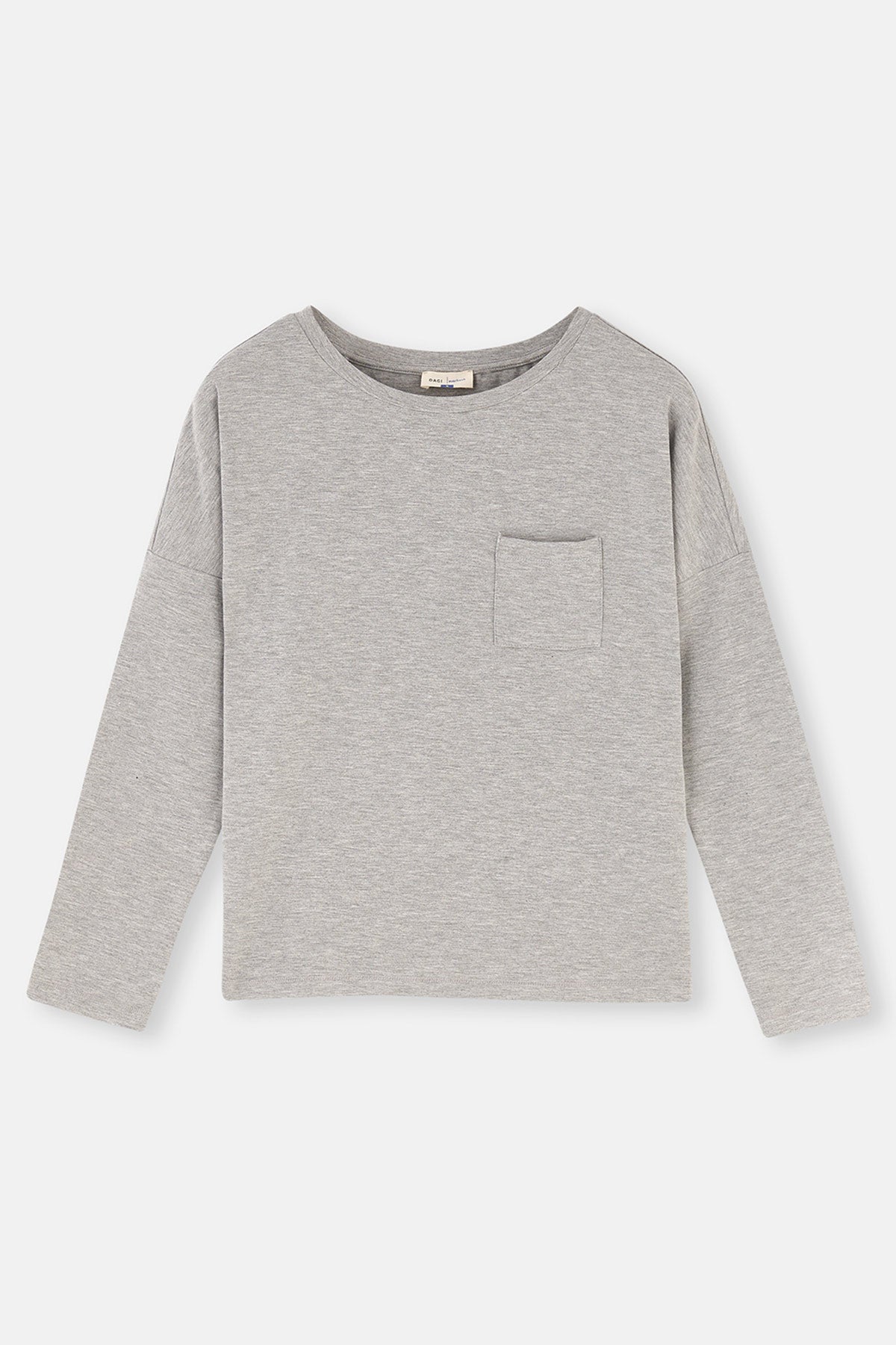 Gri Uzun Kol T-Shirt