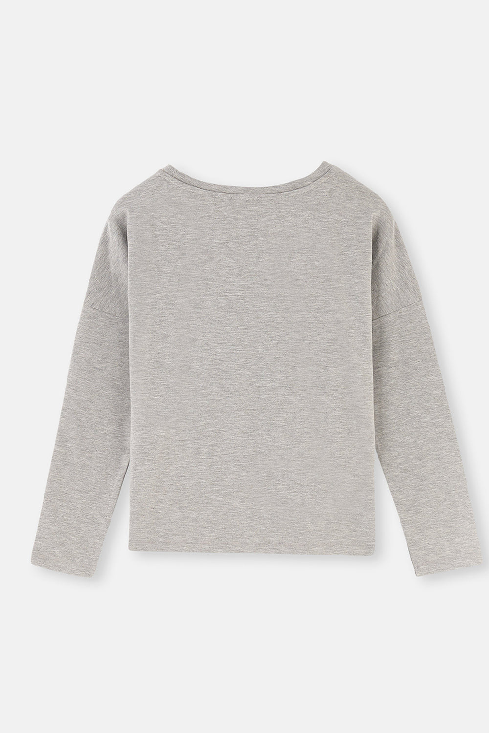 Gri Uzun Kol T-Shirt