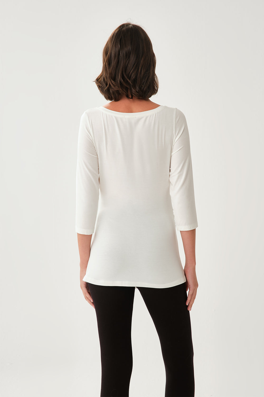 Ekru Mikro Modal Hamile T-Shirt