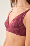 Bordo Üçgen Kaplı Bralet Sütyen