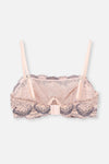 Pembe Balenli Dantelli Bralet Sütyen