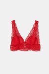 Kırmızı Balensiz Dantelli Bralet Sütyen