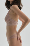 Pembe Balenli Dantelli Toparlayıcı Sütyen