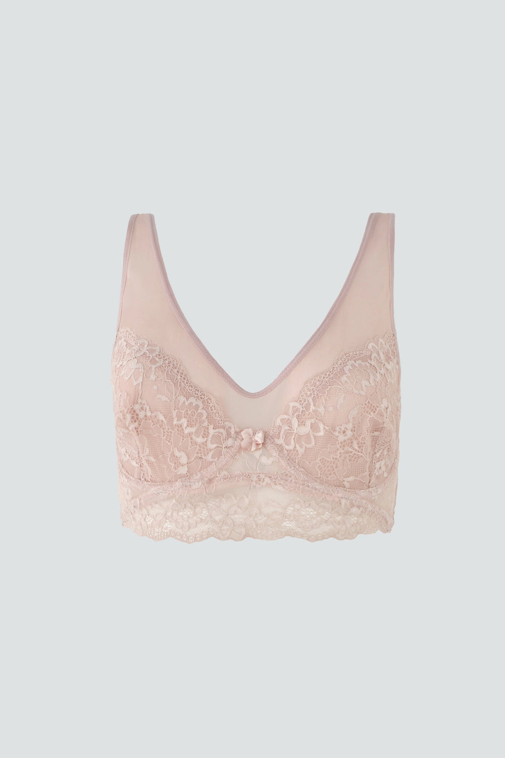 Pembe Balenli Dantelli Toparlayıcı Sütyen