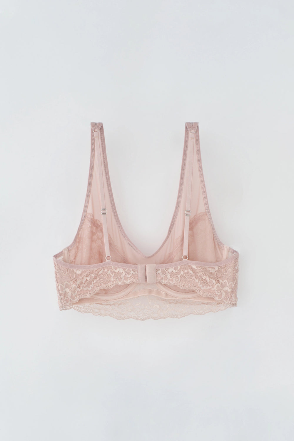 Pembe Balenli Dantelli Toparlayıcı Sütyen