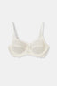Ekru Balenli Dantelli Toparlayıcı Sütyen