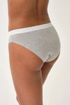 Gri Melanj Bel Bantlı Külot