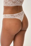 Pudra Dantel Detaylı Tanga