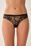 Siyah Dantelli Slip Külot