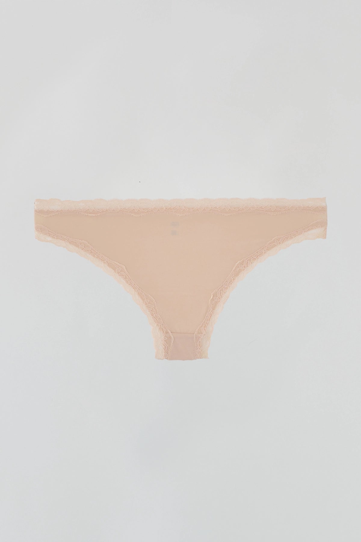 Pembe Dantel Detaylı Micro Kumaş Brazilian