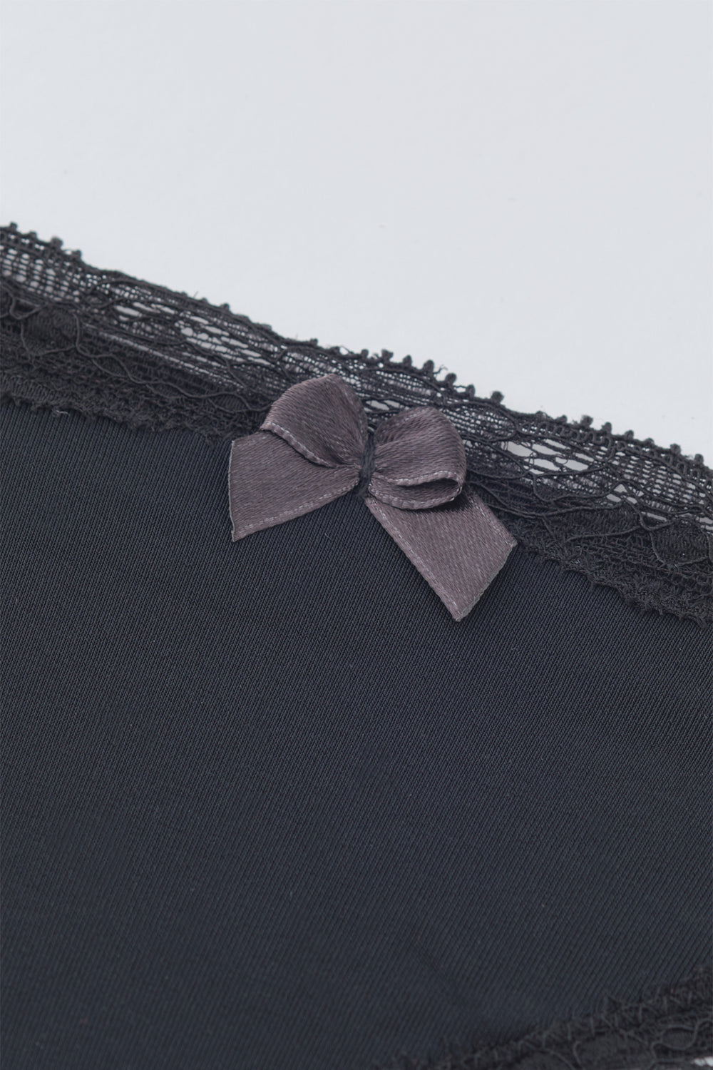 Siyah Dantel Detaylı Micro Kumaş Brazilian