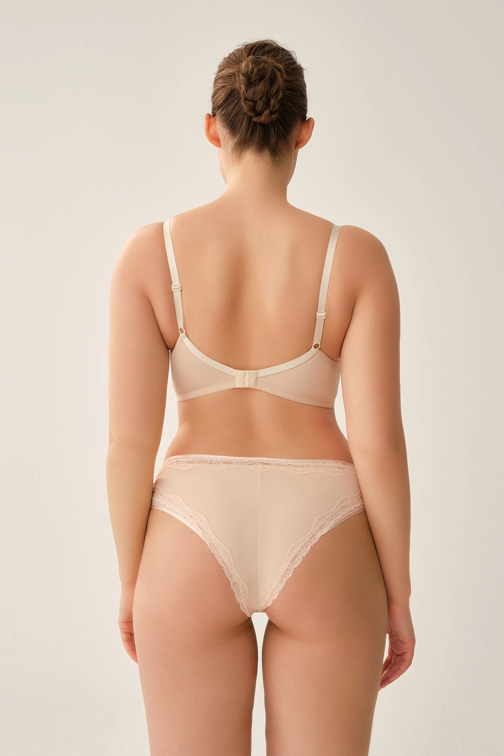 Pembe Dantel Detaylı Micro Kumaş Brazilian