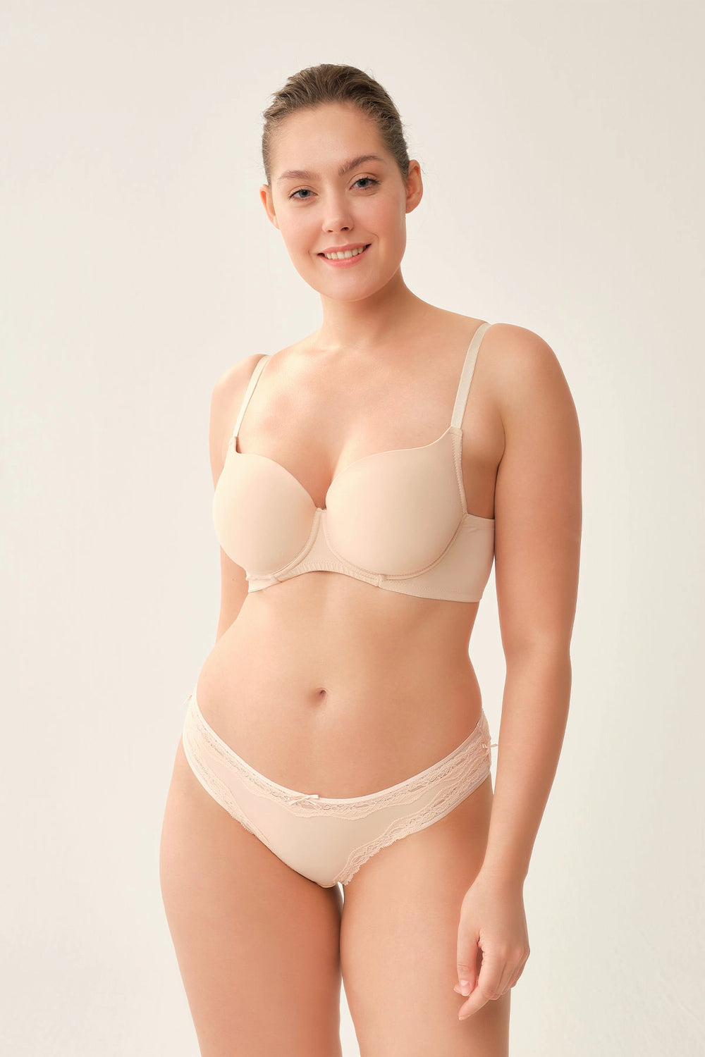 Pembe Dantel Detaylı Micro Kumaş Brazilian