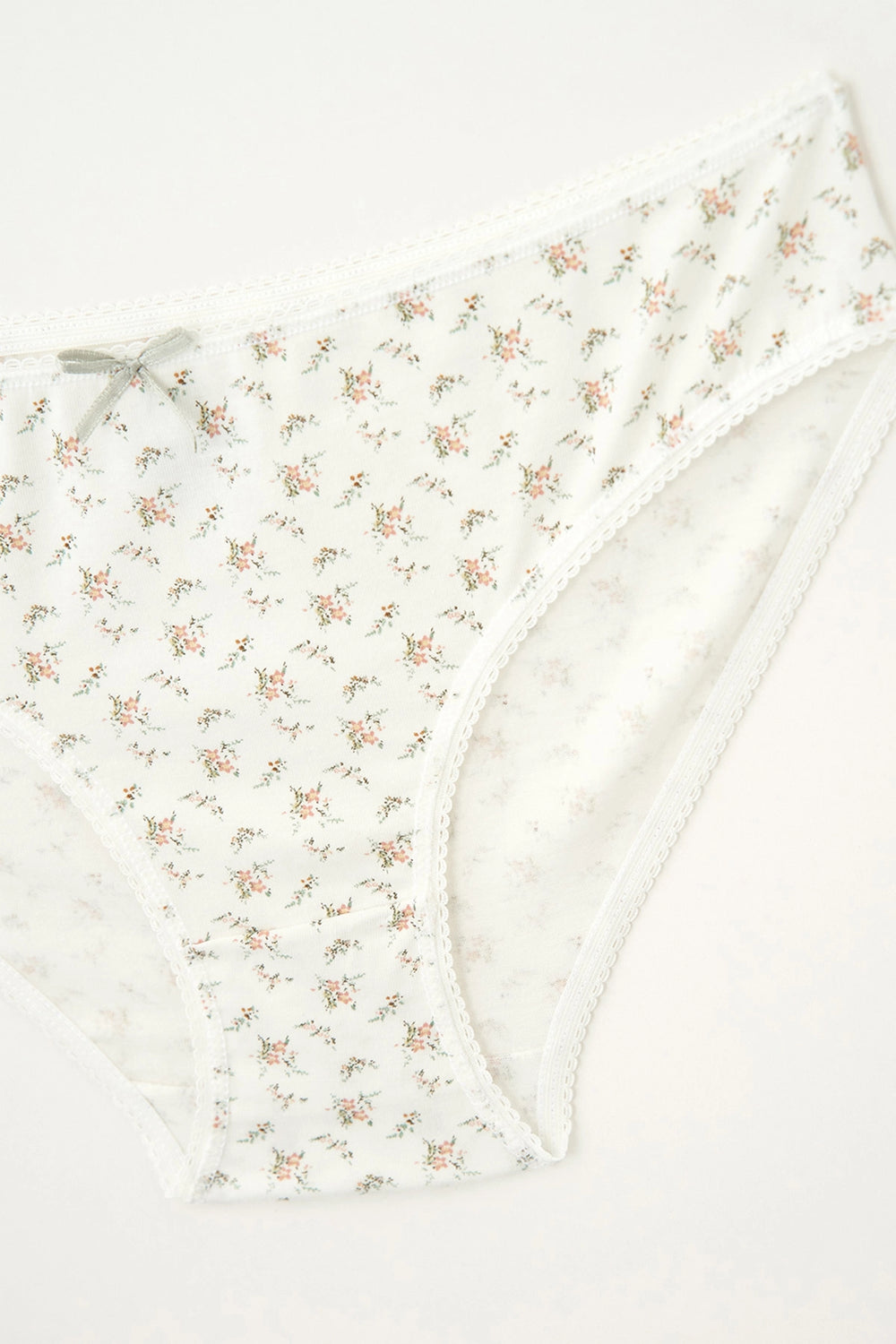 Beyaz Desenli Desenli Slip