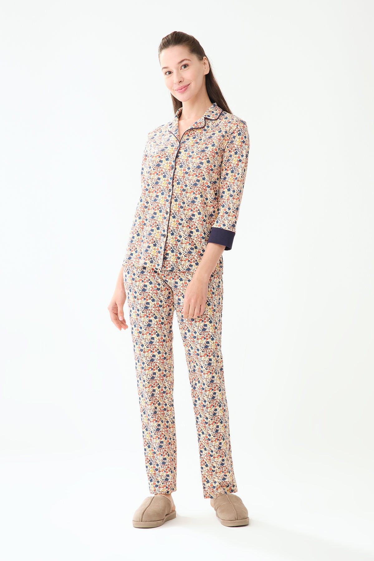 Lacivert Pamuklu Pijama Altı