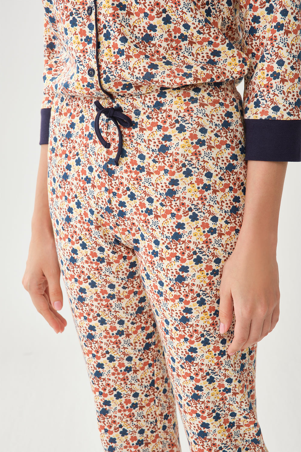 Lacivert Pamuklu Pijama Altı