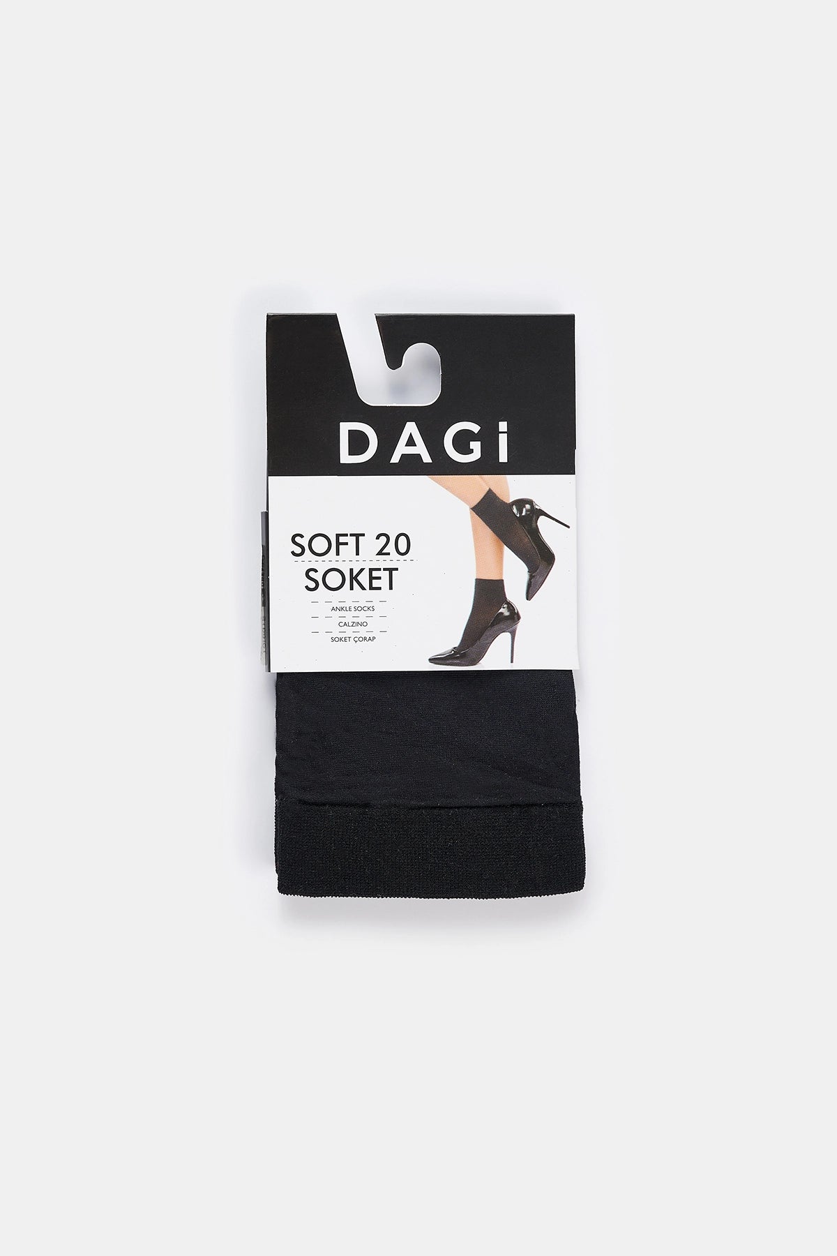 Siyah Soft 20 Soket Çorap