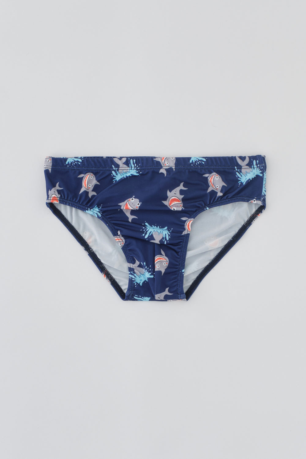 Indigo Erkek Çocuk Köpek Balığı Desenli Slip Mayo