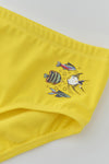 Sarı Erkek Çocuk Baskılı Slip Mayo