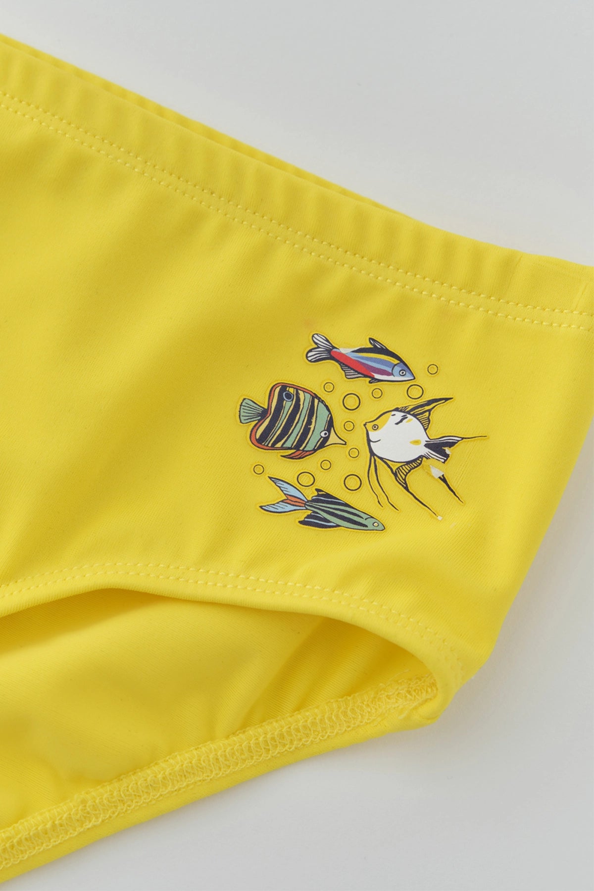 Sarı Erkek Çocuk Baskılı Slip Mayo