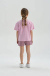Mor Pamuklu Şort