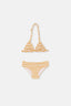 Sarı Çizgili Üçgen Küçük Bikini Takımı
