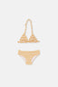 Sarı Çizgili Üçgen Küçük Bikini Takımı