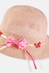 Pudra Çilek Hasır Şapka