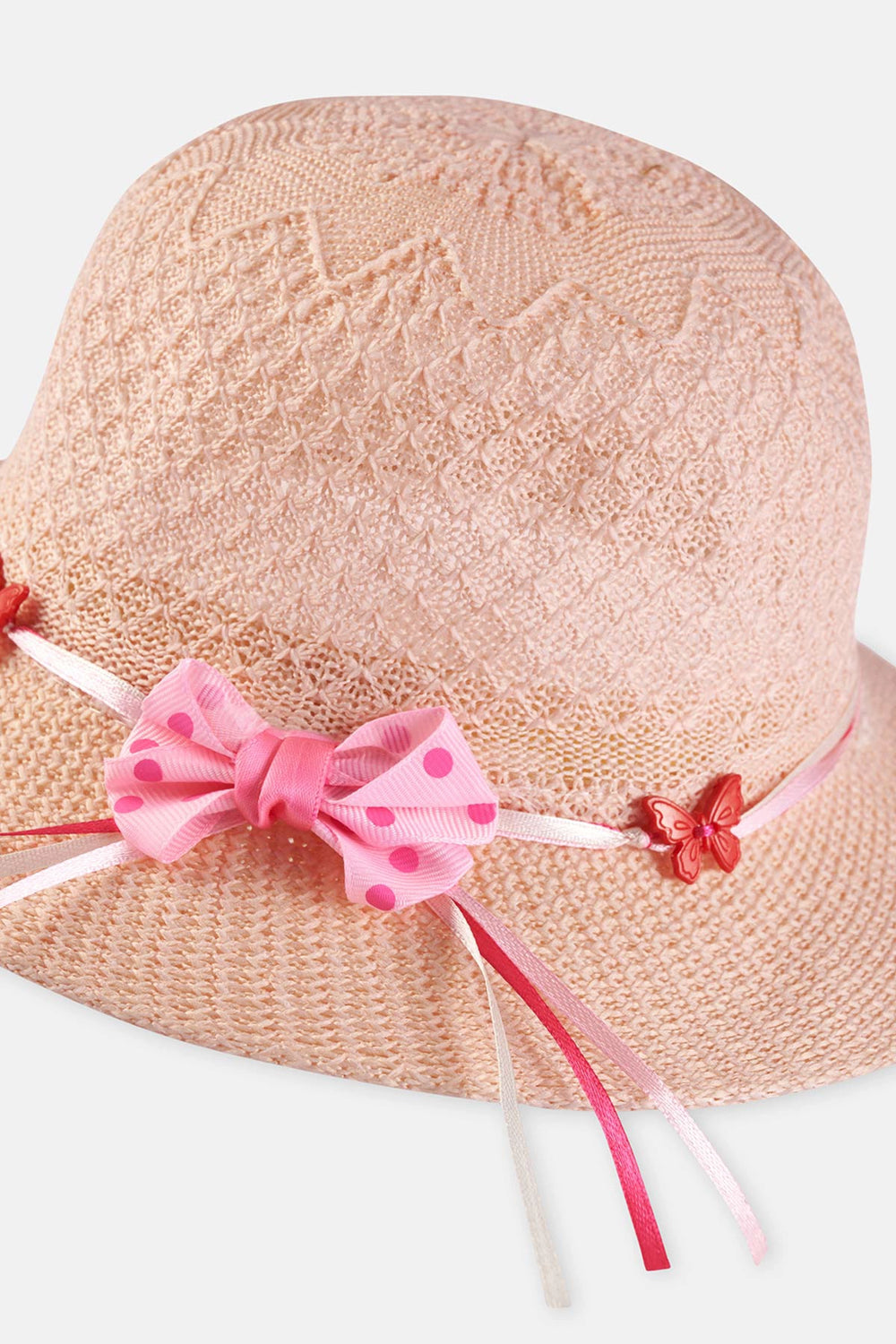 Pudra Çilek Hasır Şapka