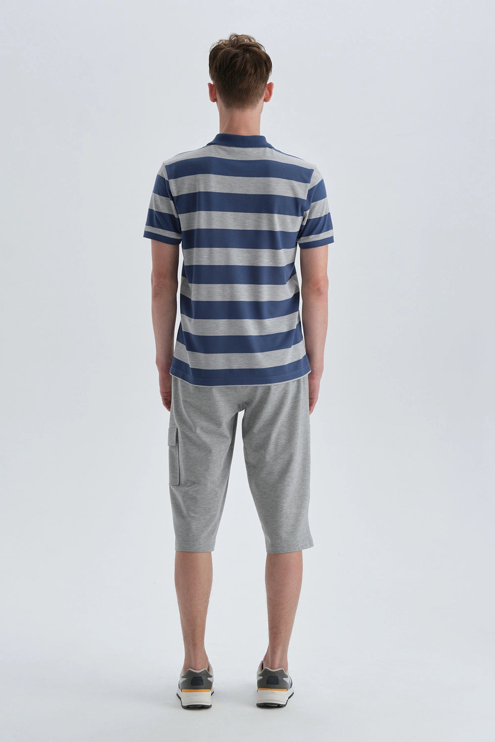 Mavi Desenli Pamuklu Desenli T-Shirt