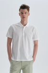 Beyaz Pamuklu Polo Yaka T-Shirt