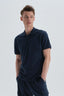 Lacivert Pamuklu Polo Yaka T-Shirt