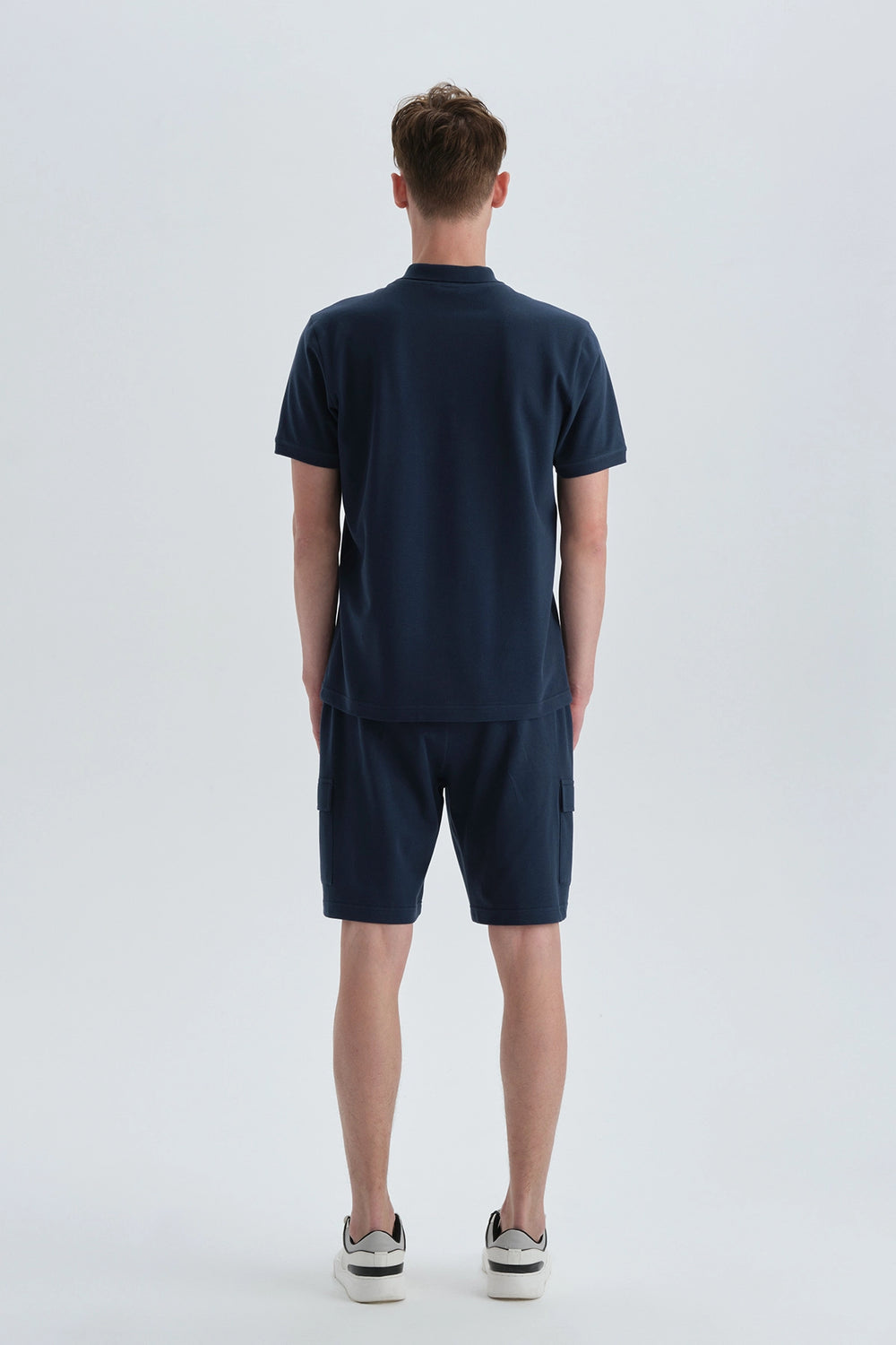 Lacivert Pamuklu Polo Yaka T-Shirt