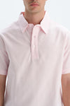 Pembe Pamuklu Polo Yaka T-Shirt
