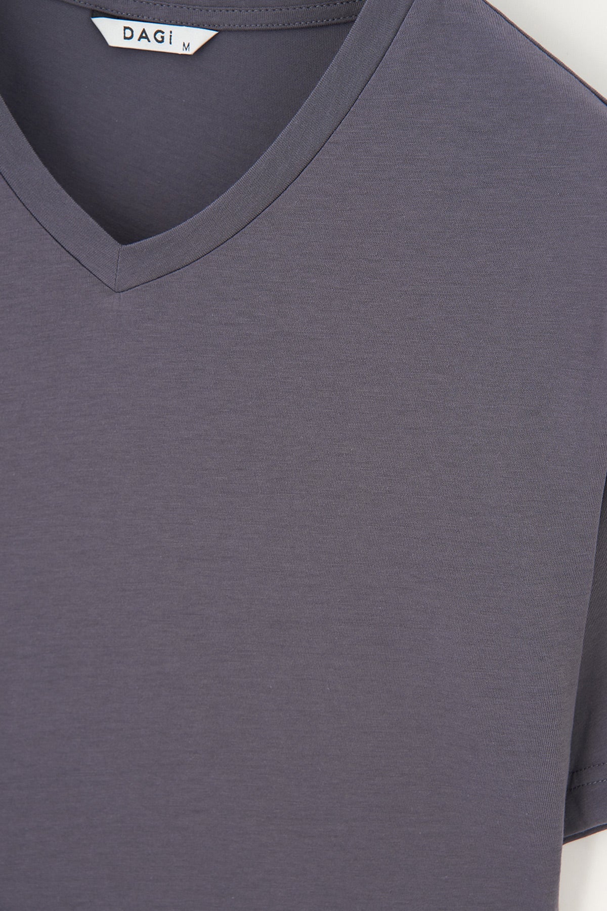 Antrasit Pamuk T-Shirt