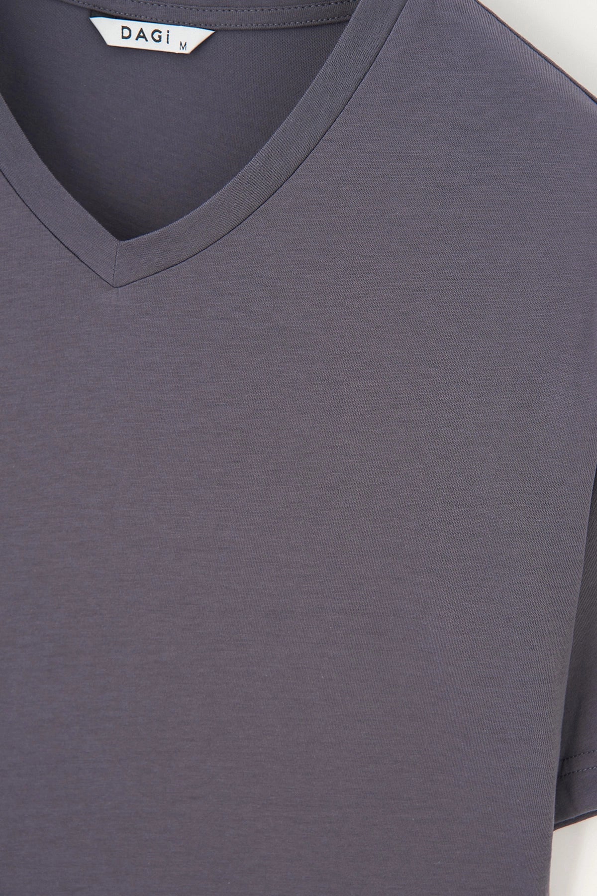 Antrasit Pamuk T-Shirt