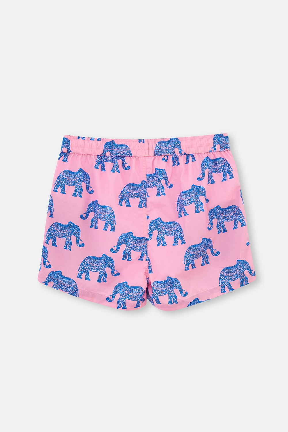 Pembe-Mavi Micro Kısa Fil Desenli Deniz Şortu