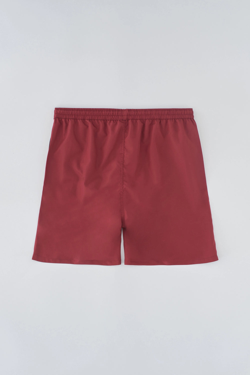 Bordo Micro Orta Düz Deniz Şortu