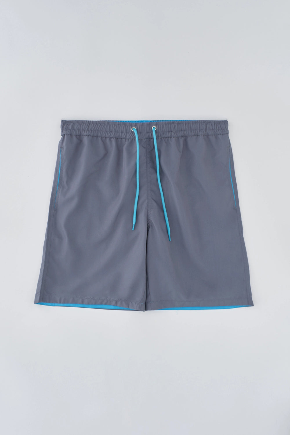 Gri Micro Orta Düz Deniz Şortu