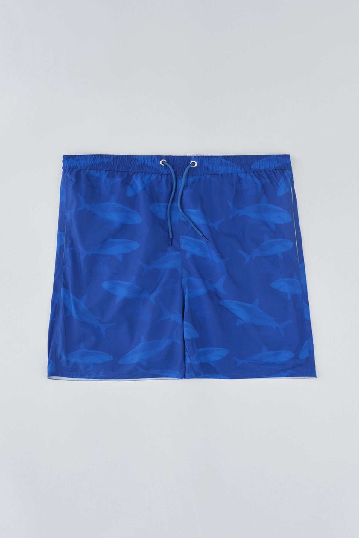 Sax Micro Uzun Balık Desenli Deniz Şortu