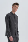 Antrasit Keten Gömlek