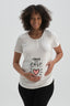Beyaz Pamuklu Hamile T-Shirt